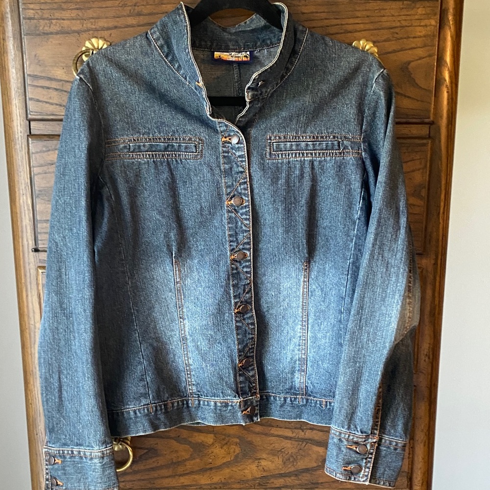 Vintage Women's Havana Jacks Cafe Denim Jacket Size L